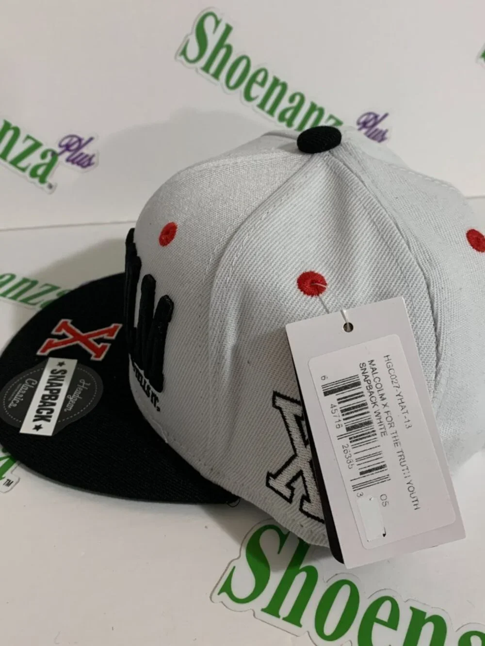Headgear Classics Hat Malcom X For The Truth White Black Snapback Cap Youth Kid